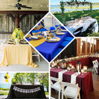 Premium Polyester 90"x156" Rectangle Tablecloth Pink - Seamless 220GSM Stain - Resistant Table Cover - Bell Racket Store