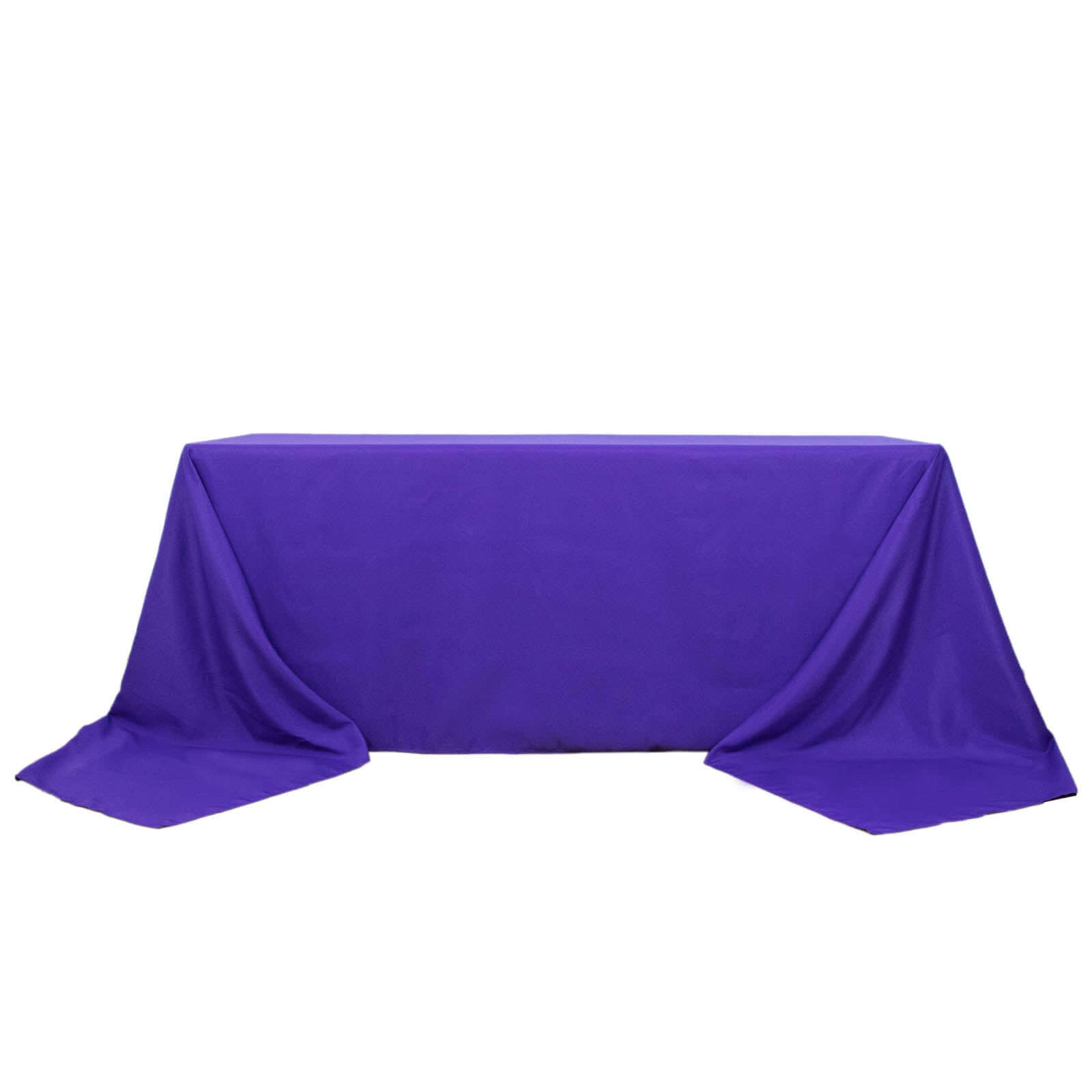 Premium Polyester 90"x156" Rectangle Tablecloth Purple - Seamless 220GSM Stain - Resistant Table Cover - Bell Racket Store
