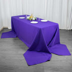 Premium Polyester 90"x156" Rectangle Tablecloth Purple - Seamless 220GSM Stain - Resistant Table Cover - Bell Racket Store