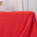 Premium Polyester 90"x156" Rectangle Tablecloth Red - Seamless 220GSM Stain - Resistant Table Cover - Bell Racket Store