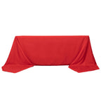 Premium Polyester 90"x156" Rectangle Tablecloth Red - Seamless 220GSM Stain - Resistant Table Cover - Bell Racket Store