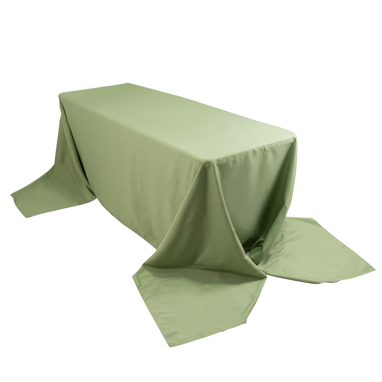Premium Polyester 90"x156" Rectangle Tablecloth Sage Green - Seamless 220GSM Stain - Resistant Table Cover - Bell Racket Store