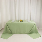 Premium Polyester 90"x156" Rectangle Tablecloth Sage Green - Seamless 220GSM Stain - Resistant Table Cover - Bell Racket Store