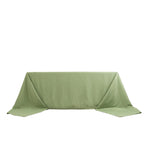 Premium Polyester 90"x156" Rectangle Tablecloth Sage Green - Seamless 220GSM Stain - Resistant Table Cover - Bell Racket Store