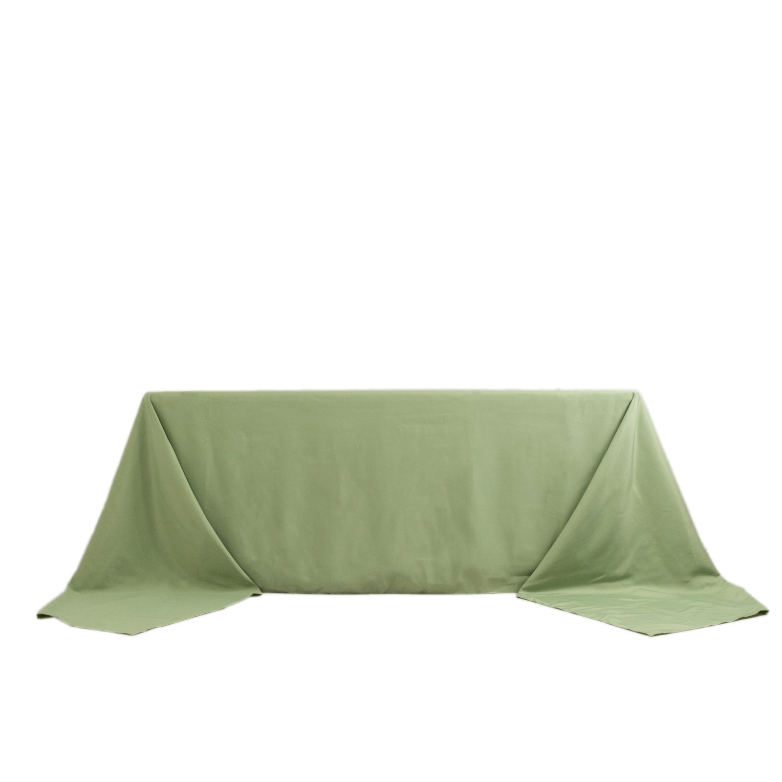 Premium Polyester 90"x156" Rectangle Tablecloth Sage Green - Seamless 220GSM Stain - Resistant Table Cover - Bell Racket Store