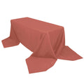 Premium Polyester 90"x156" Rectangle Tablecloth Terracotta (Rust) - Seamless 220GSM Stain-Resistant Table Cover
