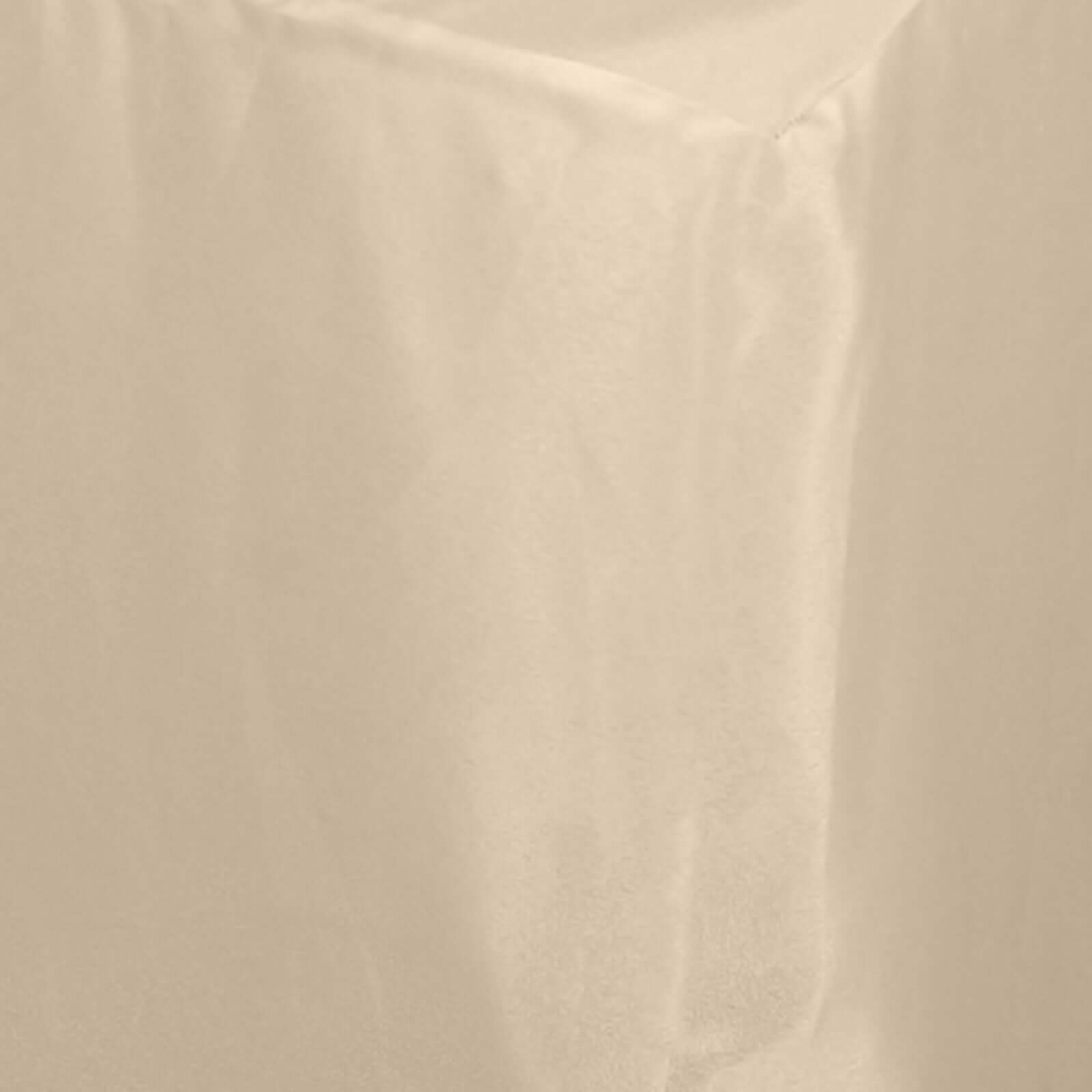 Fitted Polyester 96"x30" Rectangle Tablecloth Nude - Durable and Easy to Maintain Table Cover