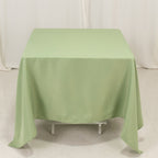 Polyester 90"x156" Rectangle Tablecloth Sage Green Seamless with Gold Foil Geometric Pattern - Wrinkle-Resistant Seamless Table Cover for Sophisticated Events