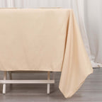 Premium Polyester Square Tablecloth 70"x70" Beige 220GSM Wrinkle - Resistant Table Cover - Bell Racket Store