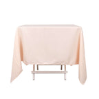 Premium Polyester Square Tablecloth 70"x70" Blush 220GSM Wrinkle - Resistant Table Cover - Bell Racket Store