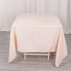 Premium Polyester Square Tablecloth 70"x70" Blush 220GSM Wrinkle - Resistant Table Cover - Bell Racket Store