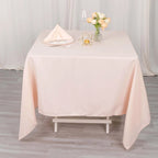 Premium Polyester Square Tablecloth 70"x70" Blush 220GSM Wrinkle - Resistant Table Cover - Bell Racket Store