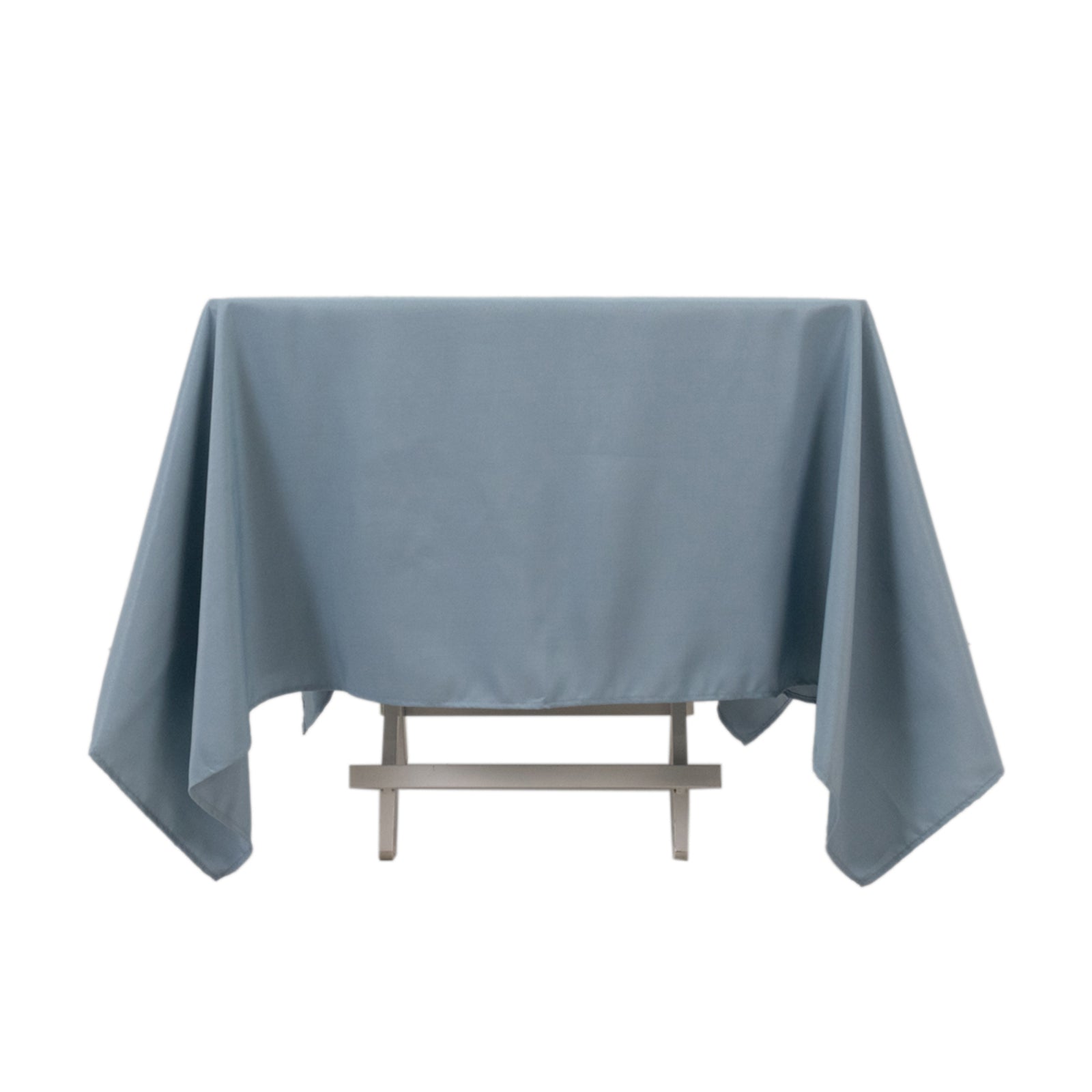 Premium Polyester Square Tablecloth 70"x70" Dusty Blue 220GSM Wrinkle - Resistant Table Cover - Bell Racket Store
