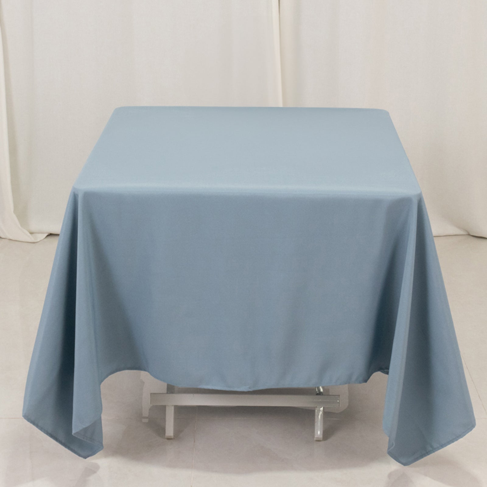 Premium Polyester Square Tablecloth 70"x70" Dusty Blue 220GSM Wrinkle - Resistant Table Cover - Bell Racket Store