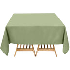 Premium Polyester Square Tablecloth 70"x70" Dusty Sage Green - 220GSM Wrinkle - Resistant Table Cover - Bell Racket Store