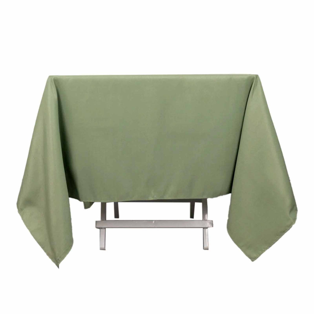 Premium Polyester Square Tablecloth 70"x70" Dusty Sage Green - 220GSM Wrinkle - Resistant Table Cover - Bell Racket Store
