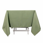 Premium Polyester Square Tablecloth 70"x70" Dusty Sage Green - 220GSM Wrinkle - Resistant Table Cover - Bell Racket Store