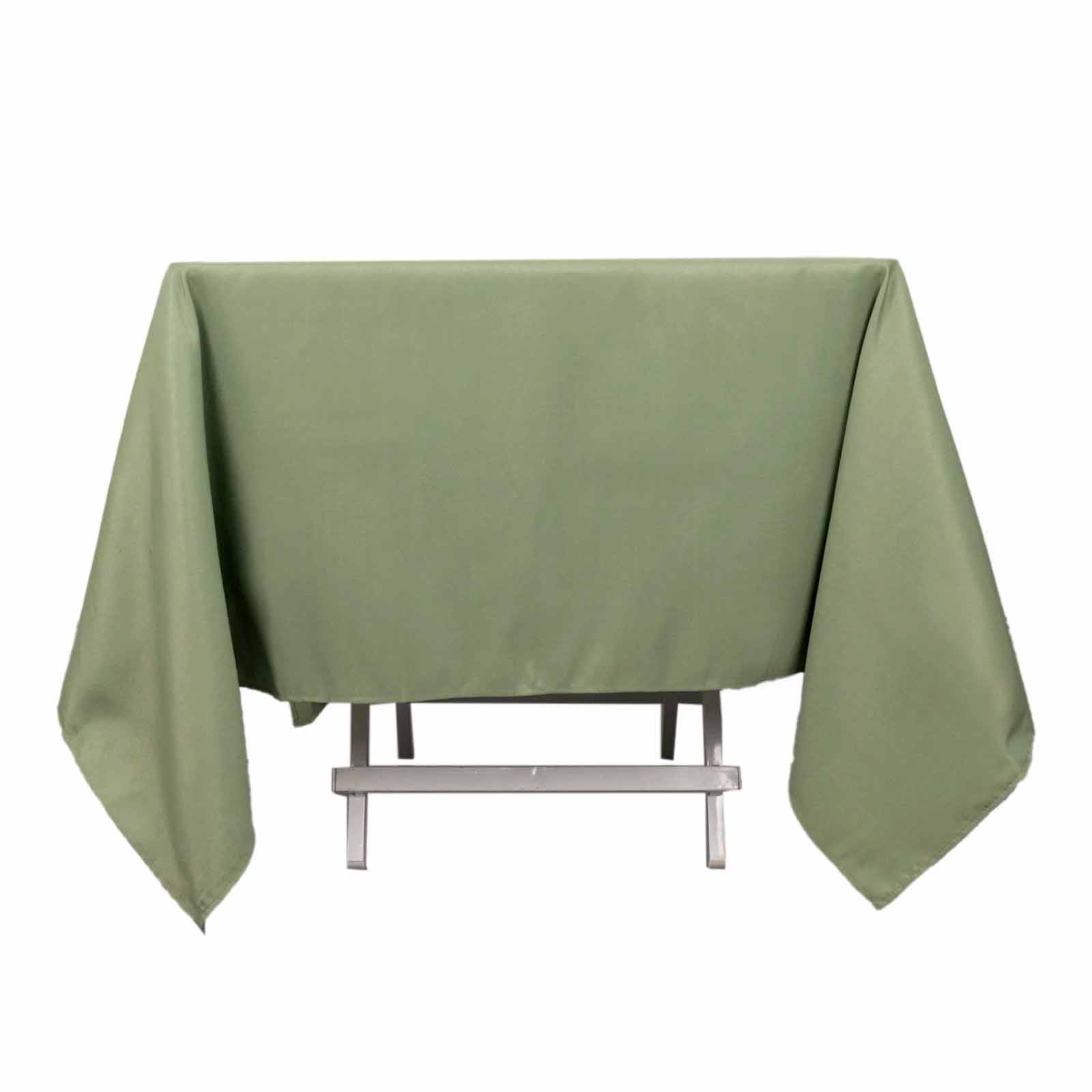 Premium Polyester Square Tablecloth 70"x70" Dusty Sage Green - 220GSM Wrinkle - Resistant Table Cover - Bell Racket Store