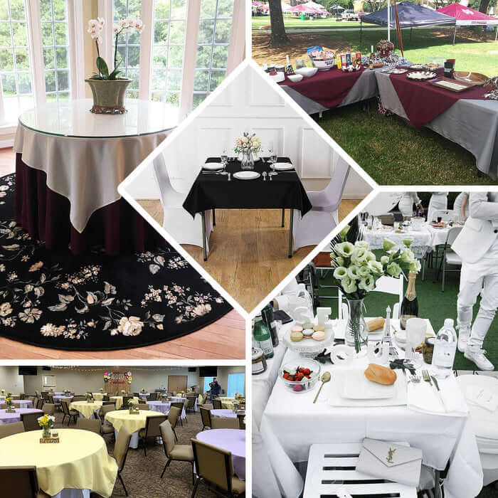 Premium Polyester Square Tablecloth 70"x70" Dusty Sage Green - 220GSM Wrinkle - Resistant Table Cover - Bell Racket Store