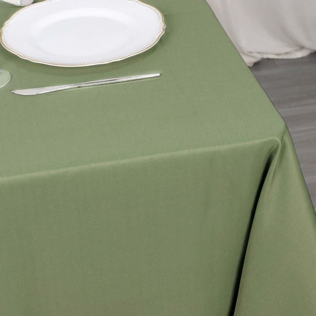 Premium Polyester Square Tablecloth 70"x70" Dusty Sage Green - 220GSM Wrinkle - Resistant Table Cover - Bell Racket Store