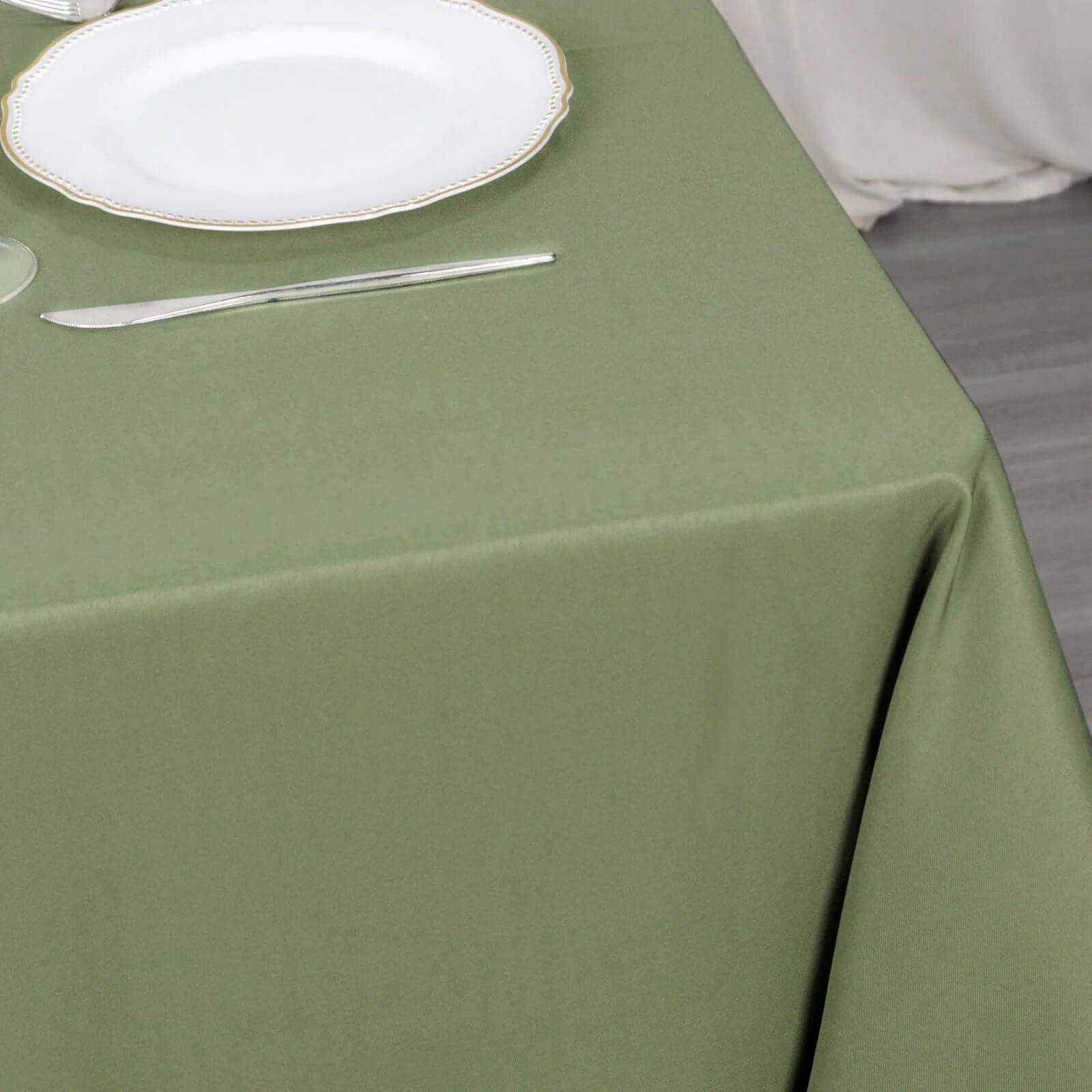 Premium Polyester Square Tablecloth 70"x70" Dusty Sage Green - 220GSM Wrinkle - Resistant Table Cover - Bell Racket Store