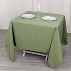 Premium Polyester Square Tablecloth 70"x70" Dusty Sage Green - 220GSM Wrinkle - Resistant Table Cover - Bell Racket Store