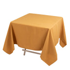 Premium Polyester Square Tablecloth 70"x70" Gold 220GSM Wrinkle - Resistant Table Cover for Stylish Gatherings - Bell Racket Store