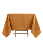 Premium Polyester Square Tablecloth 70"x70" Gold 220GSM Wrinkle - Resistant Table Cover for Stylish Gatherings - Bell Racket Store