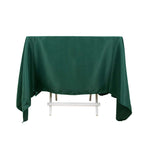 Premium Polyester Square Tablecloth 70"x70" Hunter Emerald Green 220GSM Wrinkle - Resistant Table Cover - Bell Racket Store