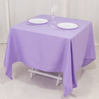 Premium Polyester Square Tablecloth 70"x70" Lavender Lilac 220GSM Wrinkle - Resistant Table Cover - Bell Racket Store