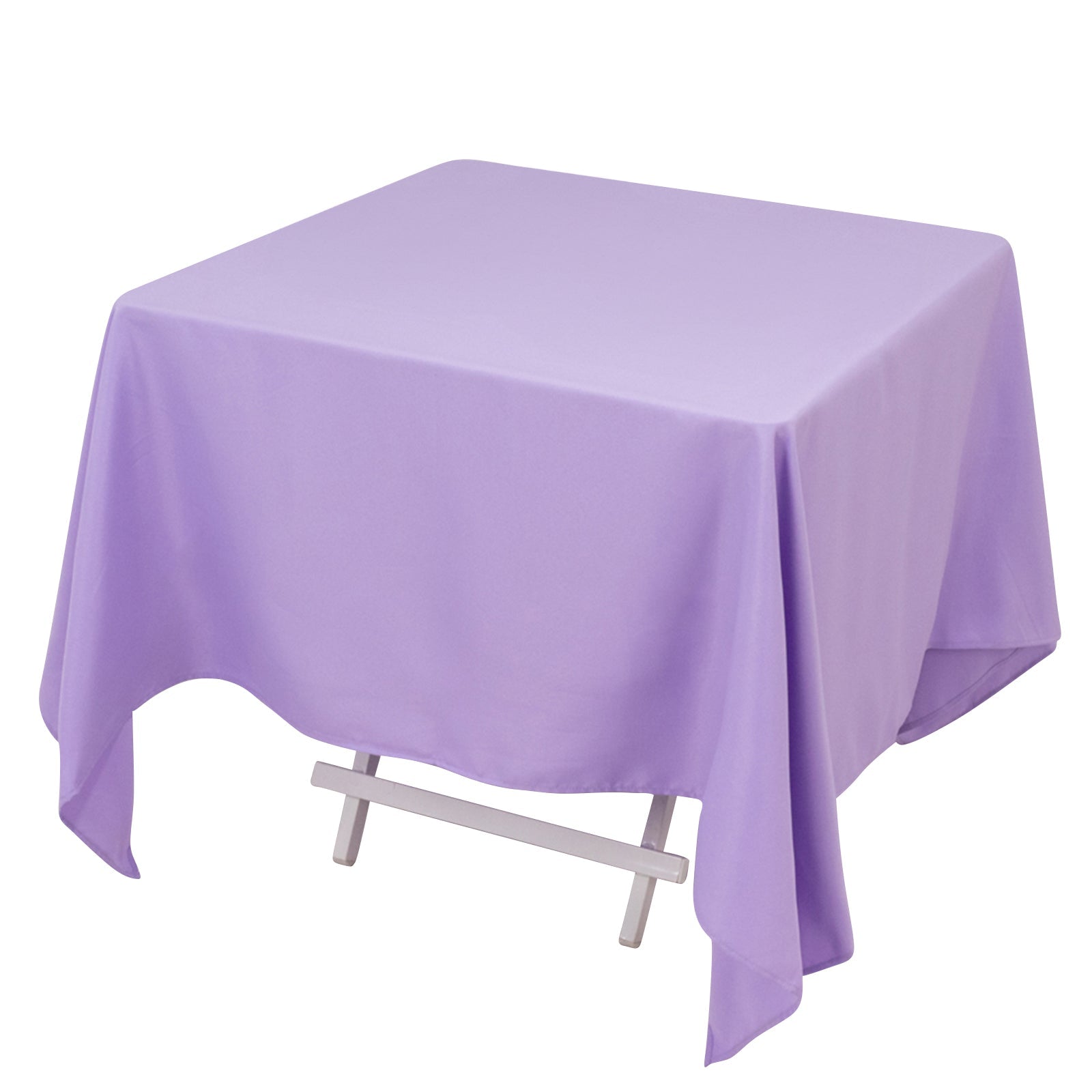 Premium Polyester Square Tablecloth 70"x70" Lavender Lilac 220GSM Wrinkle - Resistant Table Cover - Bell Racket Store