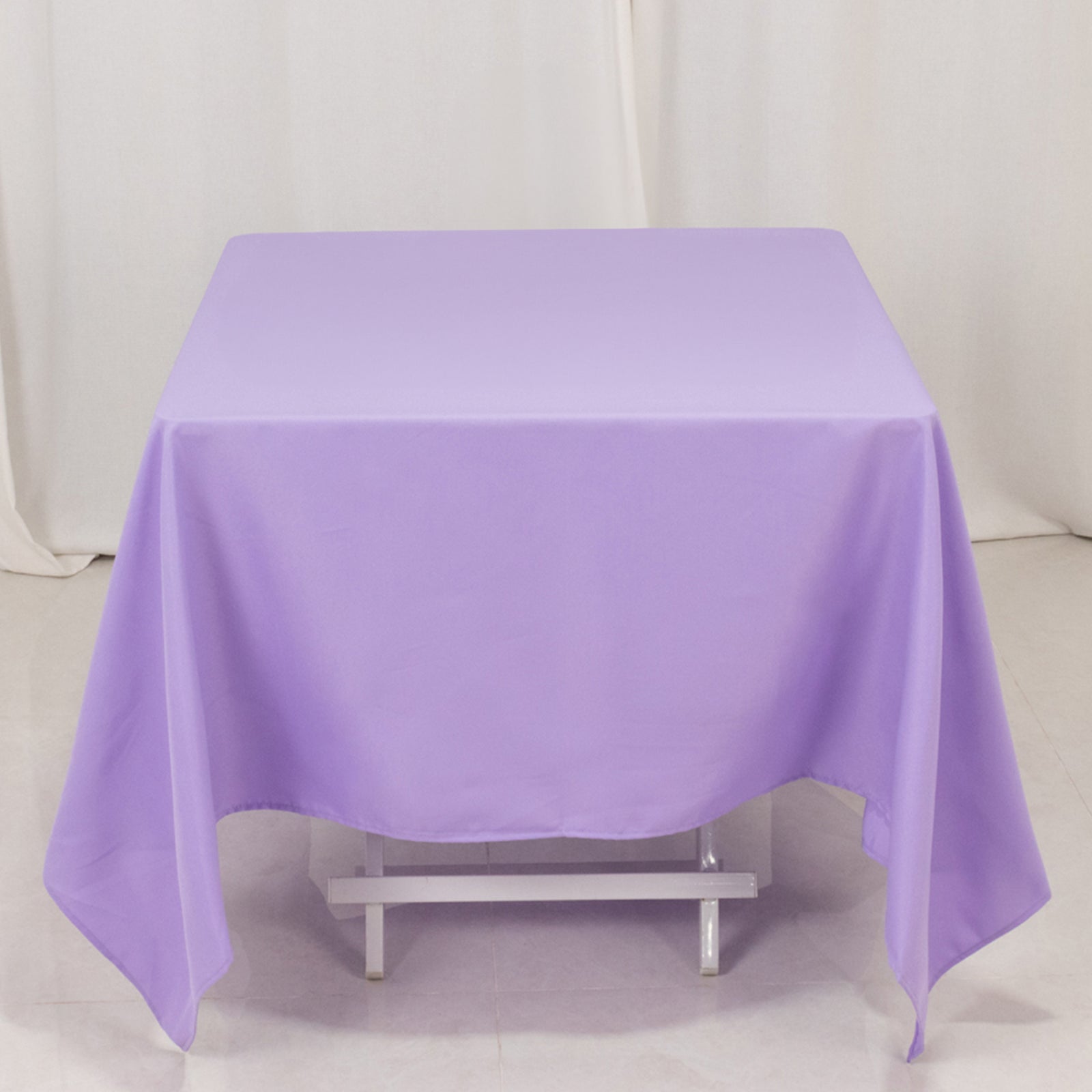 Premium Polyester Square Tablecloth 70"x70" Lavender Lilac 220GSM Wrinkle - Resistant Table Cover - Bell Racket Store