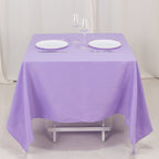 Premium Polyester Square Tablecloth 70"x70" Lavender Lilac 220GSM Wrinkle - Resistant Table Cover - Bell Racket Store