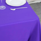 Premium Polyester Square Tablecloth 70"x70" Purple 220GSM Wrinkle - Resistant Table Cover - Bell Racket Store