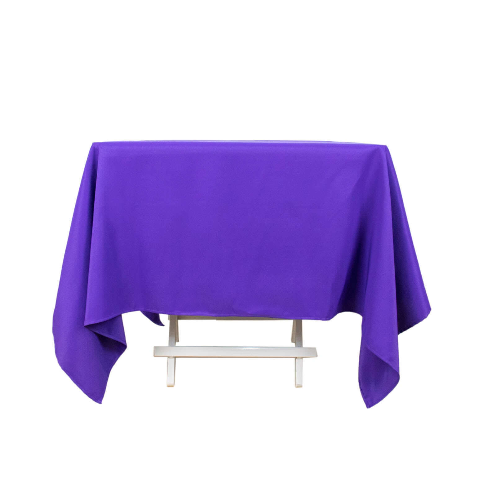 Premium Polyester Square Tablecloth 70"x70" Purple 220GSM Wrinkle - Resistant Table Cover - Bell Racket Store