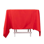 Premium Polyester Square Tablecloth 70"x70" Red 220GSM Wrinkle - Resistant Table Cover - Bell Racket Store