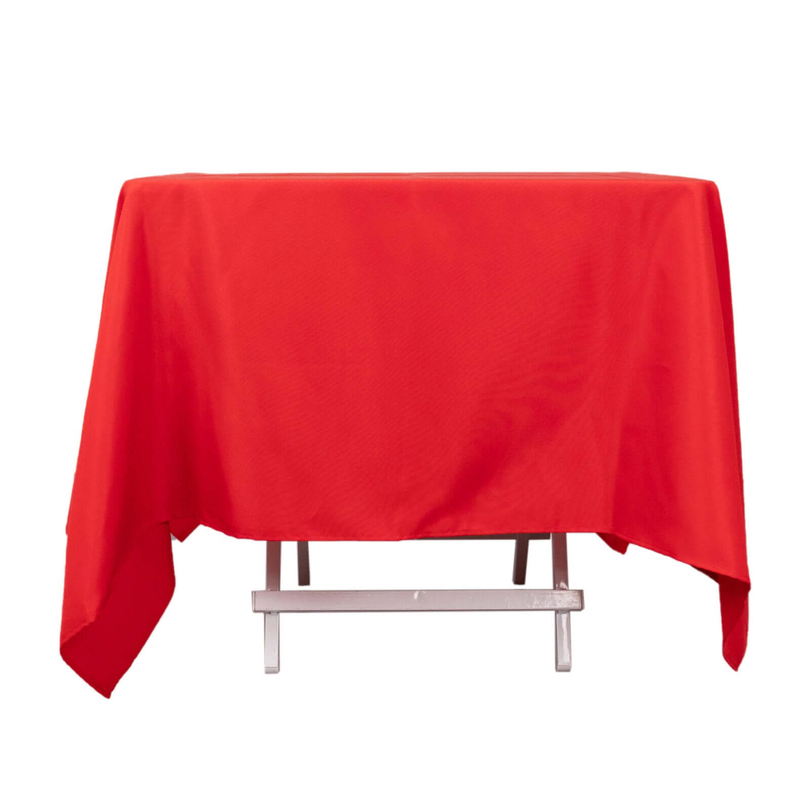 Premium Polyester Square Tablecloth 70"x70" Red 220GSM Wrinkle - Resistant Table Cover - Bell Racket Store
