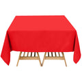 Premium Polyester Square Tablecloth 70"x70" Red 220GSM Wrinkle - Resistant Table Cover - Bell Racket Store