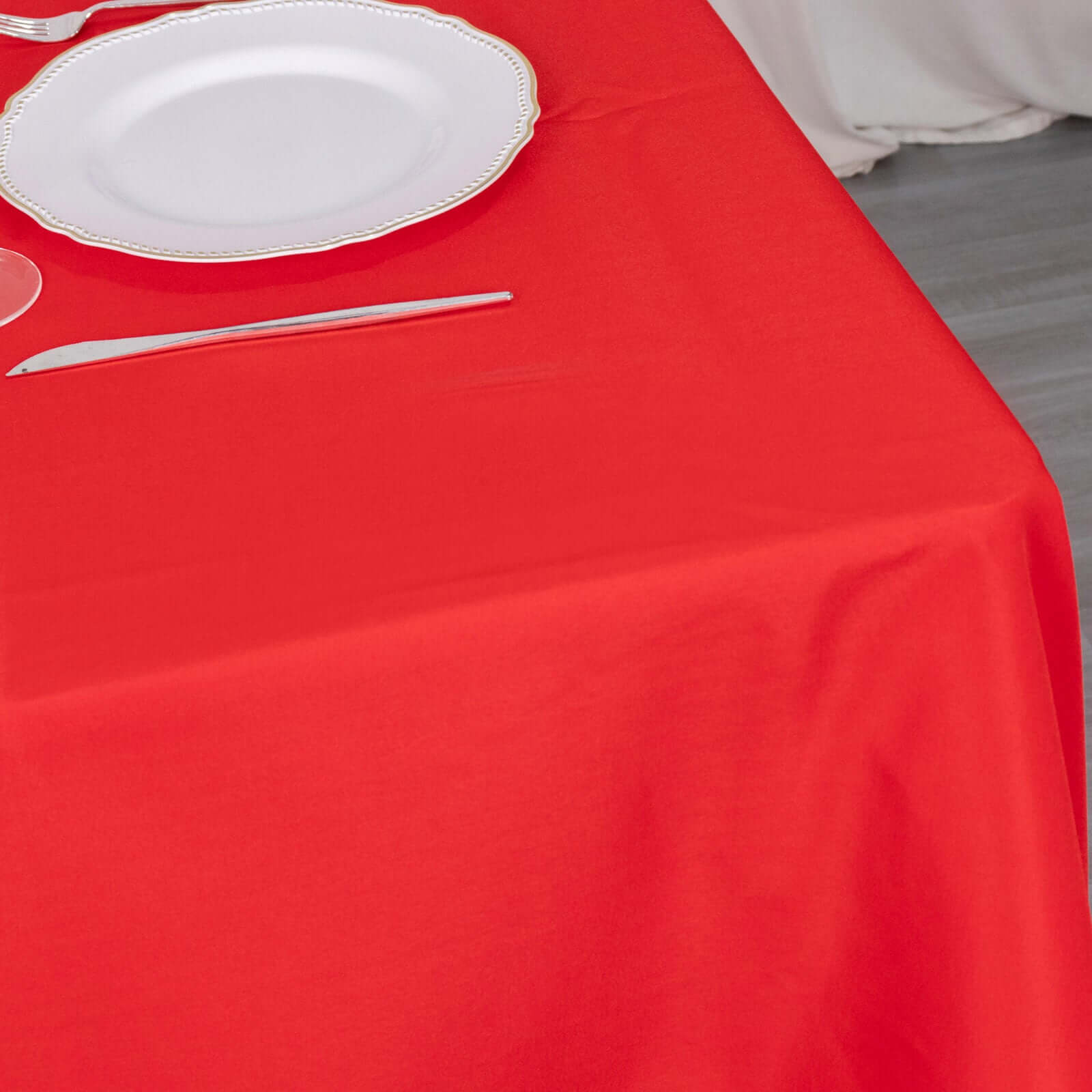 Premium Polyester Square Tablecloth 70"x70" Red 220GSM Wrinkle - Resistant Table Cover - Bell Racket Store