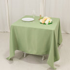 Premium Polyester Square Tablecloth 70"x70" Sage Green 220GSM Wrinkle - Resistant Table Cover - Bell Racket Store