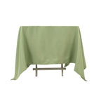 Premium Polyester Square Tablecloth 70"x70" Sage Green 220GSM Wrinkle - Resistant Table Cover - Bell Racket Store