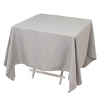 Premium Polyester Square Tablecloth 70"x70" Silver 220GSM Wrinkle - Resistant Table Cover - Bell Racket Store