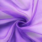 5 Pack Organza Chair Sashes Purple - Reusable Sheer Chair Bows 6"x108"