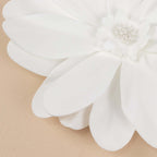 4 Pack 12" White Life-Like Soft Foam Craft Dahlia Flower Heads