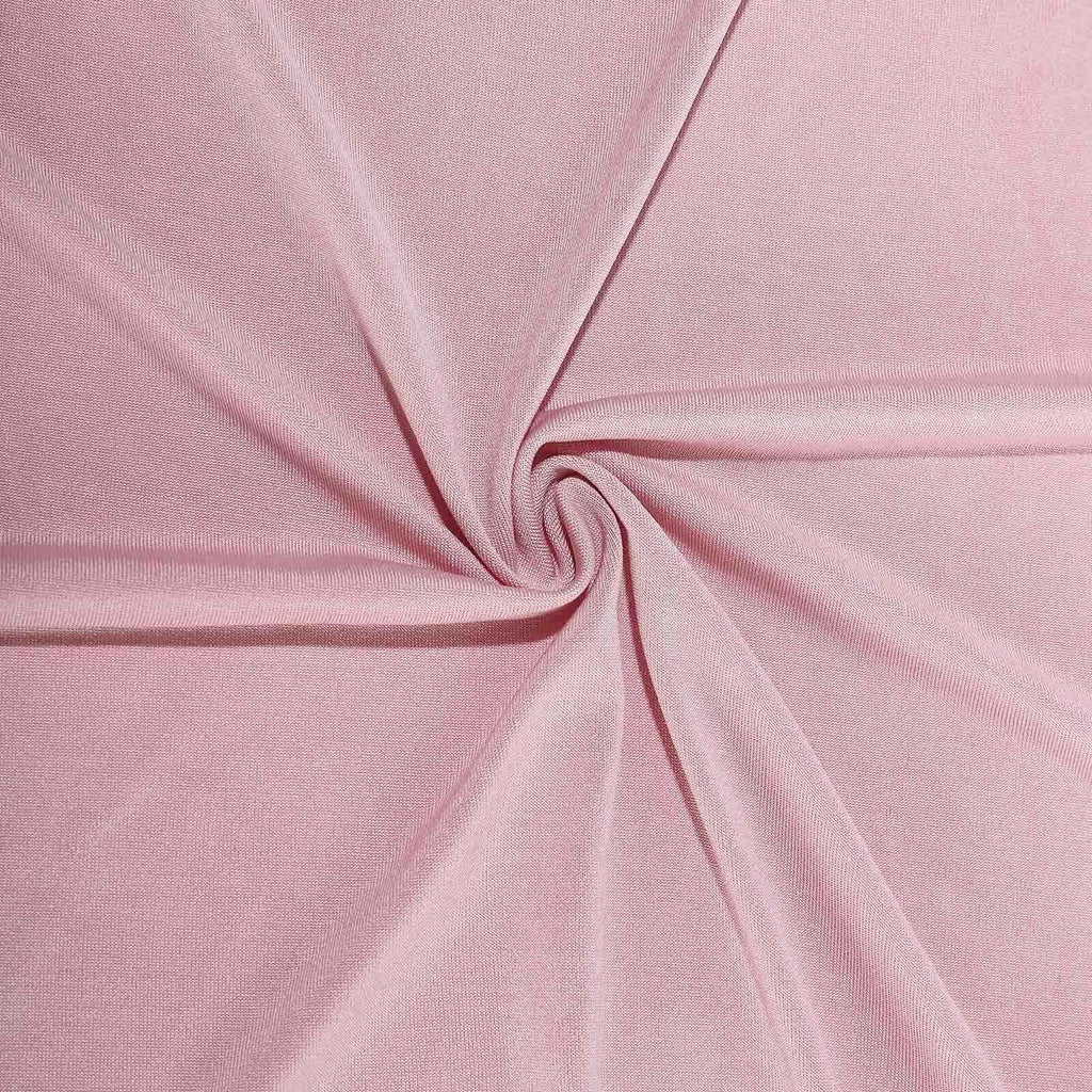 Stretch Spandex 96"x30" Rectangle Table Cover Dusty Rose - Durable Form-Fitting Tablecloth
