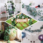 5ft Frosted Real Touch Artificial Willow Leaf Garland, Flexible Vine