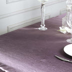 Satin 60"x60" Table Overlay Square Tablecloth Violet Amethyst - Smooth Silky Touch Table Cover