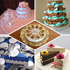 10-Pack Cardstock Triangle Cake Slice Boxes Silver with Scalloped Top 4"x2.5"