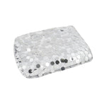 54"x4 Yards Silver Big Payette Sequin Fabric Roll, Mesh Sequin DIY Craft Fabric Bolt