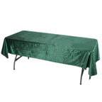 Premium Velvet 60"x102" Rectangle Tablecloth Hunter Emerald Green - Reusable & Soft Table Cover